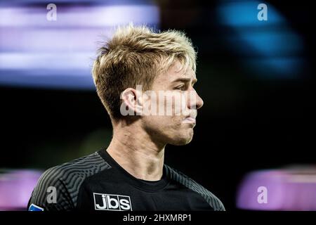 Herning, Danimarca. 13th Mar 2022. Charles (35) del FC Midtjylland ha visto durante la partita Superliga del 3F tra il FC Midtjylland e il FC Copenhagen alla MCH Arena di Herning. (Photo Credit: Gonzales Photo/Alamy Live News Foto Stock