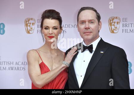 Londra, Inghilterra, 13 marzo 2022. Johanna Watts e Jon Spaihts hanno partecipato all'EE British Academy Film Awards 2022 (BAFTA) alla Royal Albert Hall di Londra, Inghilterra, il 13 marzo 2022. Foto di Aurore Marechal/ABACAPRESS.COM Credit: Abaca Press/Alamy Live News Foto Stock