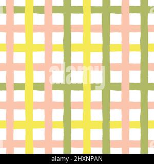 Pasqua senza giunture vettore plaid pattern. Sfondo a platea a ripetizione adatto per tessuti, moda, interni e decorazioni pasquali Illustrazione Vettoriale