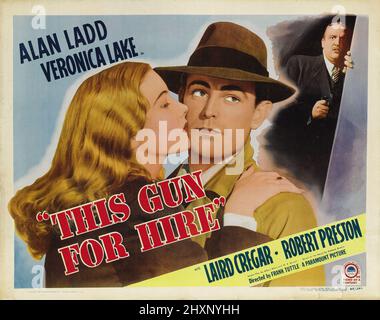 ALAN LADD e VERONICA LAKE in QUESTA PISTOLA PER NOLEGGIO (1942), diretta da FRANK TUTTLE. Credito: FOTO / Album DI PARAMOUNT Foto Stock