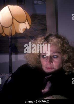 L'attrice Julie Christie a casa a Londra 1982 Foto Stock