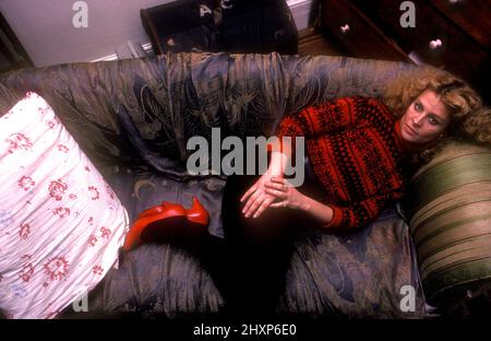 L'attrice Julie Christie a casa a Londra 1982 Foto Stock