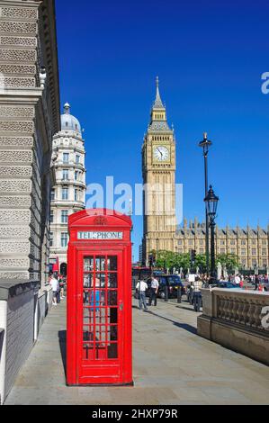 La Casa del Parlamento e il Big Ben, la piazza del Parlamento, Westminster, City of Westminster, Greater London, England, Regno Unito Foto Stock