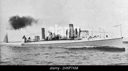 Il Torpedo Boat USS Cushing; fotografia in bianco e nero scattata intorno al 1890s Foto Stock