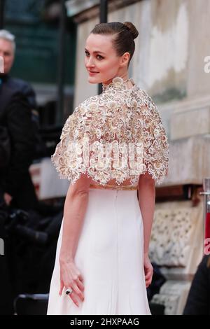 Londra, Regno Unito. 13th Mar, 2022. Sul tappeto rosso per gli EE British Academy Film Awards Arrivi lunedì 14 marzo 2022 alla Royal Albert Hall . Foto di Credit: Julie Edwards/Alamy Live News Foto Stock