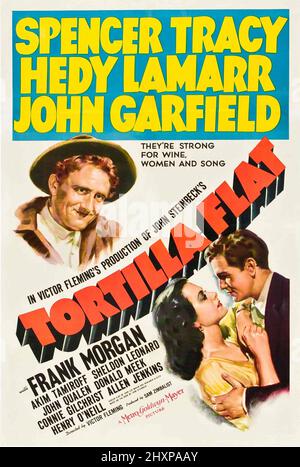 SPENCER TRACY, HEDY LAMARR e JOHN GARFIELD in TORTILLA FLAT (1942), diretto da VICTOR FLEMING. Credito: M.G.M. / Album Foto Stock