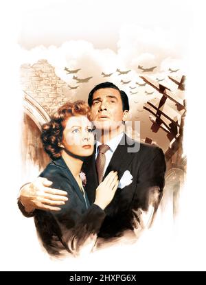 GREER GARSON e WALTER PIDGEON nella SIG.RA MINIVER (1942) -titolo originale: SIG.RA. MINIVER-, diretto da WILLIAM WYLER. Credito: M.G.M. / Album Foto Stock