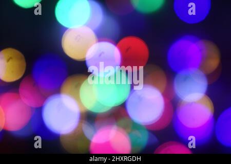Purple background with bokeh lights Foto Stock