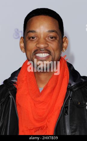 Will Smith durante 'Justin Bieber - Never Say Never' Premiere tenuto al Nokia Theatre LA Live, Los Angeles Foto Stock