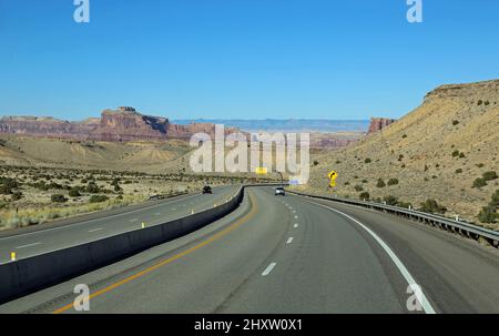 Guida lungo Spoted Wolf Canyon, Utah Foto Stock