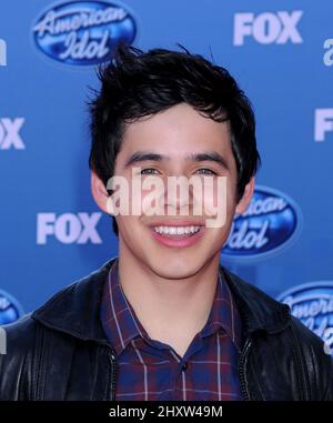 David Archuleta durante l'American Idol Grand finale 2011 tenuto al Nokia Theatre L.A. Live, California Foto Stock