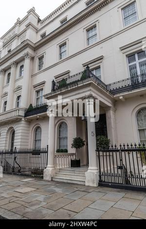 Oleg Deripaska, casa russa di Oligrach a Belgrave Square, Londra, Regno Unito Foto Stock