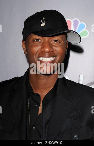 Javier Colon alla Voice finale After Party, tenutasi ad Avalon, a Hollywood. Foto Stock