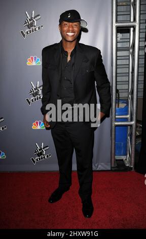 Javier Colon alla Voice finale After Party, tenutasi ad Avalon, a Hollywood. Foto Stock