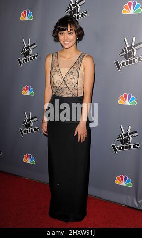 Dia Frampton alla Voice finale After Party, tenutasi ad Avalon, a Hollywood. Foto Stock