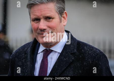 Londra, Regno Unito. 14 marzo 2022. Sir Keir Starmer, leader del Partito Laburista, e' visto lasciare il Commonwealth Service di questo pomeriggio. Starmer divenne primo ministro del Regno Unito nel luglio 2024. Crediti: Imageplotter/Alamy Live News Foto Stock