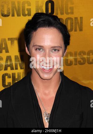 Johnny Weir partecipa alla prima di Warner Bros. Pictures' 'contagion' a Frederick P. Rose Hall-Home of Jazz al Lincoln Center di New York il 7 settembre 2011. Foto Stock