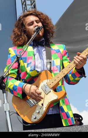 Il Dale Earnhardt Jr. Jr. Si esibisce dal vivo al decimo Festival annuale della musica dei limiti della città di Austin che si svolge allo Zilker Park in Texas, USA. Foto Stock