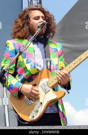 Il Dale Earnhardt Jr. Jr. Si esibisce dal vivo al decimo Festival annuale della musica dei limiti della città di Austin che si svolge allo Zilker Park in Texas, USA. Foto Stock