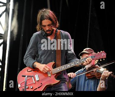 Ryan Bingham & The Dead Horses si esibisce dal vivo in occasione del decimo festival musicale annuale Austin City Limits, che si svolge presso lo Zilker Park in Texas, USA. Foto Stock