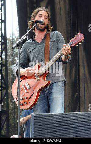 Ryan Bingham & The Dead Horses si esibisce dal vivo in occasione del decimo festival musicale annuale Austin City Limits, che si svolge presso lo Zilker Park in Texas, USA. Foto Stock