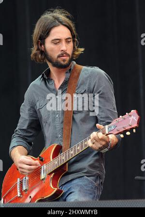 Ryan Bingham & The Dead Horses si esibisce dal vivo in occasione del decimo festival musicale annuale Austin City Limits, che si svolge presso lo Zilker Park in Texas, USA. Foto Stock