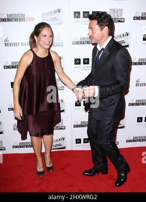 Robert Downey Jr. E Susan Downey durante l'American Cinematheque Award del 25th in onore di Robert Downey Jr. Tenuto al Beverly Hilton Hotel, California Foto Stock