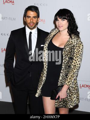 Eli Roth e Victoria Asher al LACMA Inaugural Art and Film Gala in onore di Clint Eastwood e John Baldessari, tenutosi a LACMA a Los Angeles, California Foto Stock