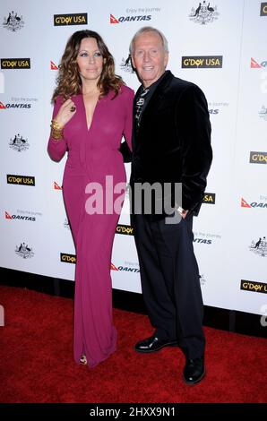 Linda Kozlowski e Paul Hogan al G'Day USA Los Angeles Black Tie Gala 9th che si tiene a Hollywood & Highland, Los Angeles Foto Stock