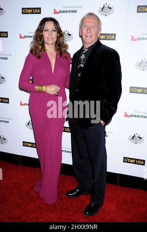 Linda Kozlowski e Paul Hogan al G'Day USA Los Angeles Black Tie Gala 9th che si tiene a Hollywood & Highland, Los Angeles Foto Stock