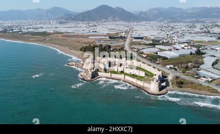 Complesso medievale del castello di Mamure in Turchia Foto Stock