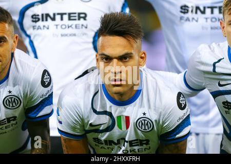 TORINO, 13 MARZO 2022. Lautaro Mart’nez del FC Internazionale Milano durante la Serie A match tra Torino FC e FC Internazionale Milano AT Foto Stock