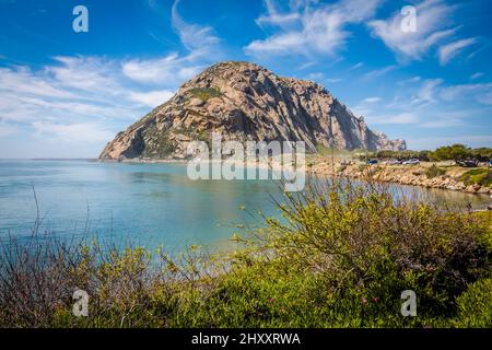 Monolith Morro Rock a Morro, California, USA Foto Stock