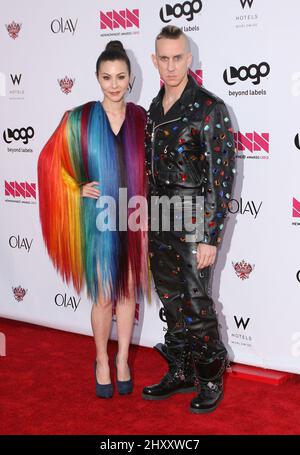 China Chow, Jeremy Scott ha partecipato al logo 'NewNowNext Awards' 2012 ad Avalon in California il 05 aprile 2012. Foto Stock