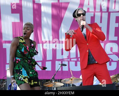 Fitz e i tantrums si esibisce durante il Coachella Valley Music & Arts Festival 2012, California Foto Stock