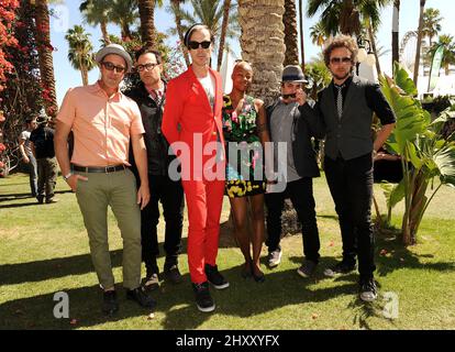 Fitz e i tantrums si esibisce durante il Coachella Valley Music & Arts Festival 2012, California Foto Stock