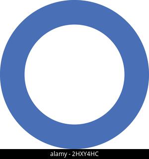 Icona cerchio blu. Risposta corretta. Vettore modificabile. Illustrazione Vettoriale