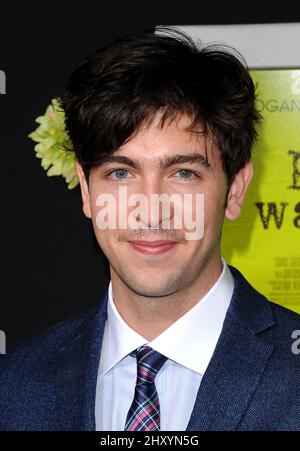 Nicholas Braun partecipa al "The Perks of Bing A Wallflower" di Los Angeles Premiere tenuto all'Arc Light Theatre. Foto Stock