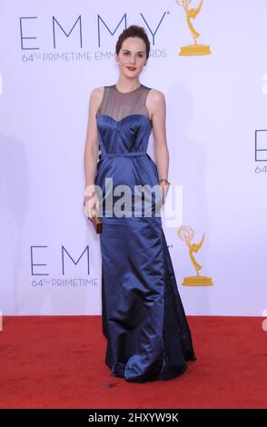 Michelle Dockery partecipa al Primetime Emmy Awards 64th tenuto al Nokia Theatre di Los Angeles. Foto Stock