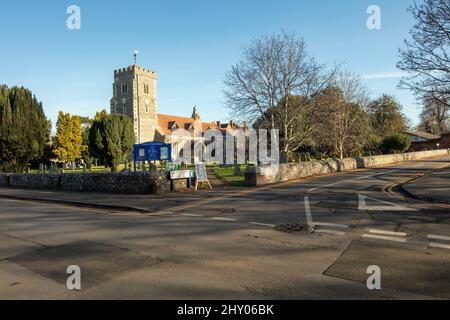 Chiesa parrocchiale di St Mary a Beddington Park, Greater London, Inghilterra, Europa Foto Stock