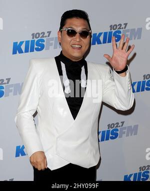 PSY partecipa al 2012 KIIS FM 'Jingle Ball' Night 2 tenuto al Nokia Theatre di Los Angeles, USA. Foto Stock