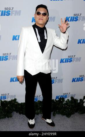 PSY partecipa al 2012 KIIS FM 'Jingle Ball' Night 2 tenuto al Nokia Theatre di Los Angeles, USA. Foto Stock