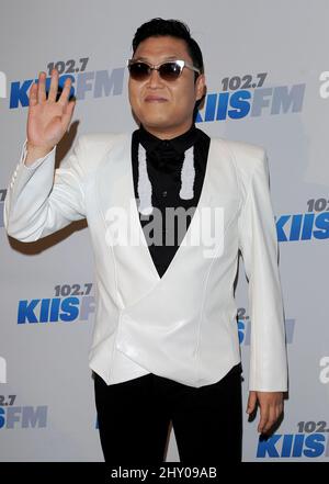 PSY partecipa al 2012 KIIS FM 'Jingle Ball' Night 2 tenuto al Nokia Theatre di Los Angeles, USA. Foto Stock