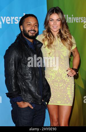 Brandon Jay McLaren e Serinda Swan partecipano al giorno 2 della NBC Universal TCA Press Tour a Los Angeles, California. Foto Stock