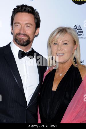 Hugh Jackman e Deborra-Lee Furness hanno partecipato al G'Day USA Black Tie Gala 2013 per onorare gli australiani a Los Angeles, California. Foto Stock