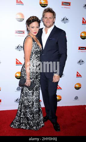 Curtis Stone e Lindsay Price partecipano al G'Day USA Black Tie Gala 2013 per onorare gli australiani a Los Angeles, California. Foto Stock