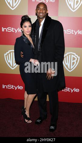 Kobe Bryant e la moglie Vanessa hanno partecipato al 2013 InStyle e Warner Bros Golden Globe After Party tenutosi al Beverly Hilton Hotel di Los Angeles, USA. Foto Stock