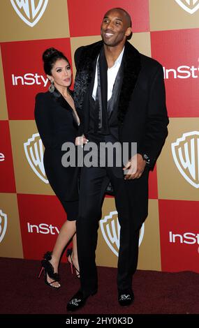Kobe Bryant e la moglie Vanessa hanno partecipato al 2013 InStyle e Warner Bros Golden Globe After Party tenutosi al Beverly Hilton Hotel di Los Angeles, USA. Foto Stock