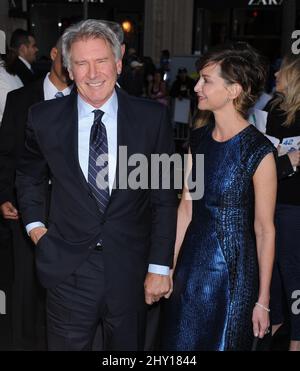 Harrison Ford e Calista Flockhart partecipano al '42' The True Story of an American Legend premiere tenuto al TCL Chinese Theatre di Los Angeles, USA. Foto Stock