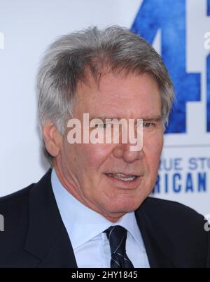 Harrison Ford partecipa al '42' The True Story of an American Legend premiere tenuto al TCL Chinese Theatre di Los Angeles, USA. Foto Stock